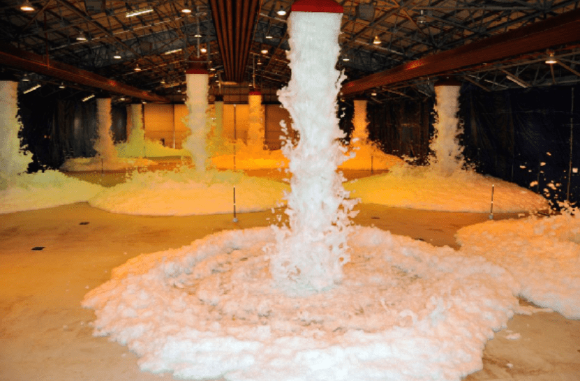 Firefighters using aqueous film-forming foam (AFFF)