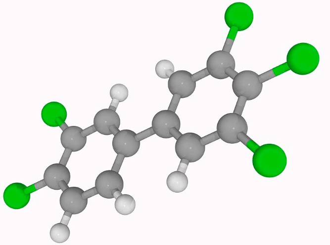 Molecular structure illustration of a PCB compound